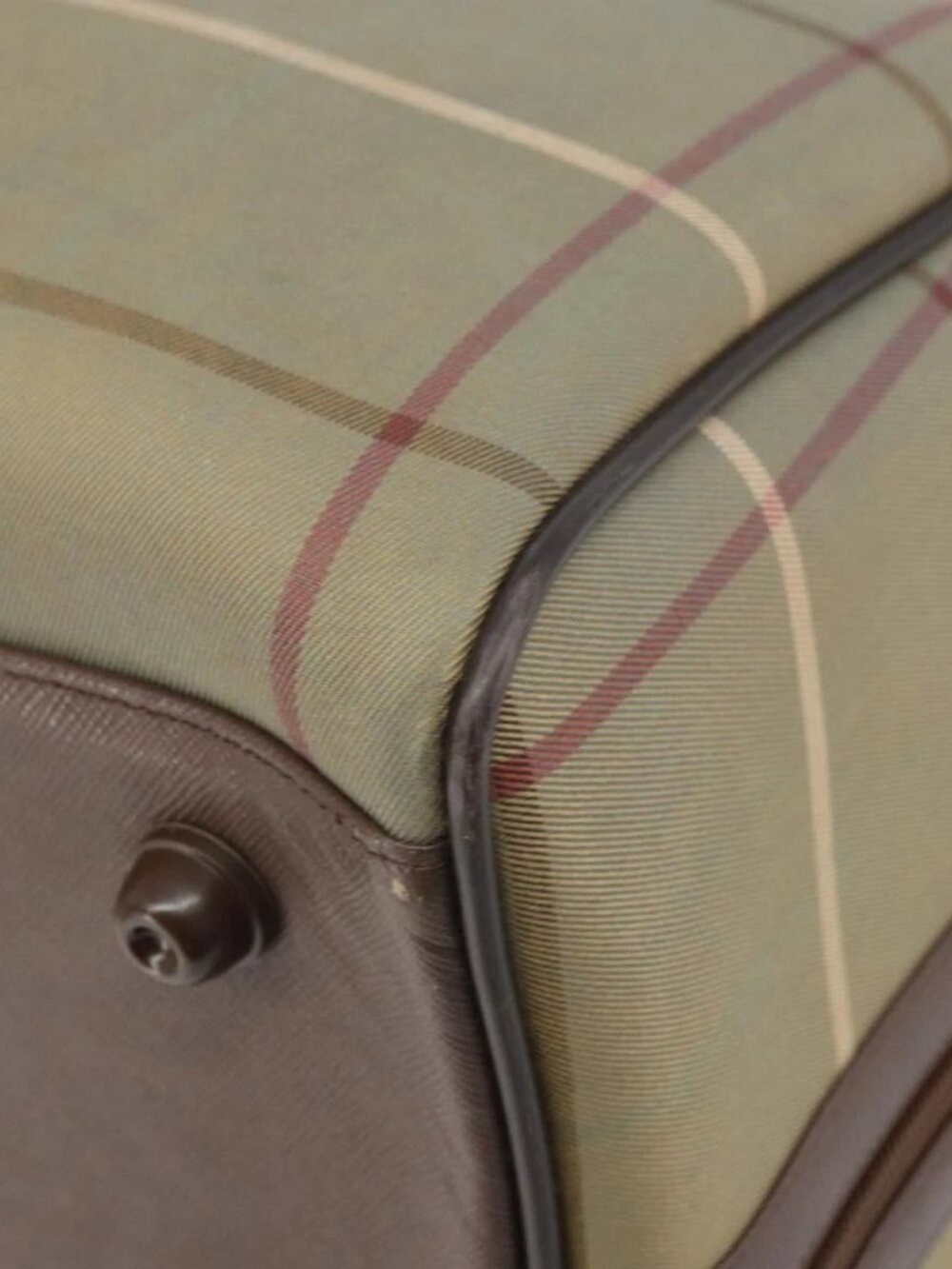 Burberrys Nova Check Boston Bag Canvas Beige Gold - Picture 4 of 16